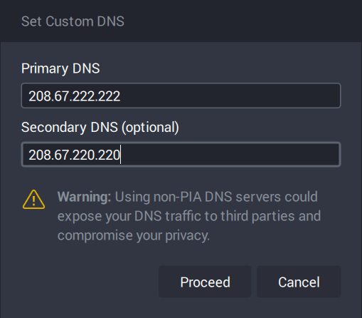 For extra security, PIA controls its own network of DNS servers.