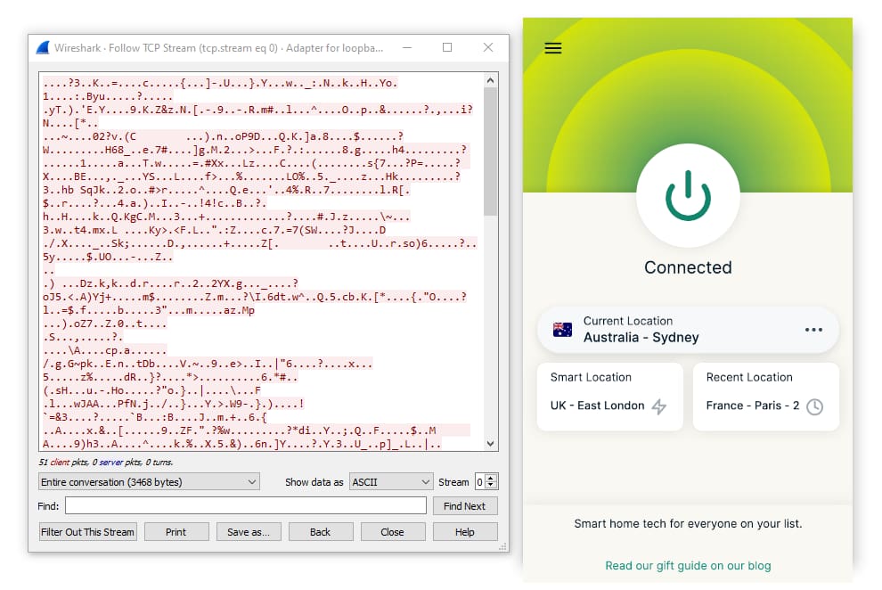 ExpressVPN’s browser extensions encrypted all our network traffic.