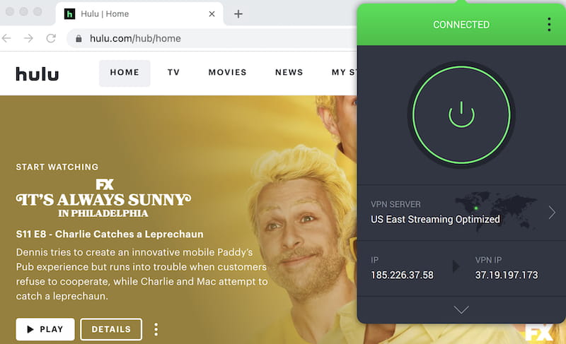 Private Internet Access works well with Hulu